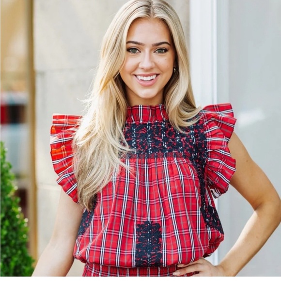 J Marie The Rayna Ruffle Neck Top - S - Picture 1 of 8